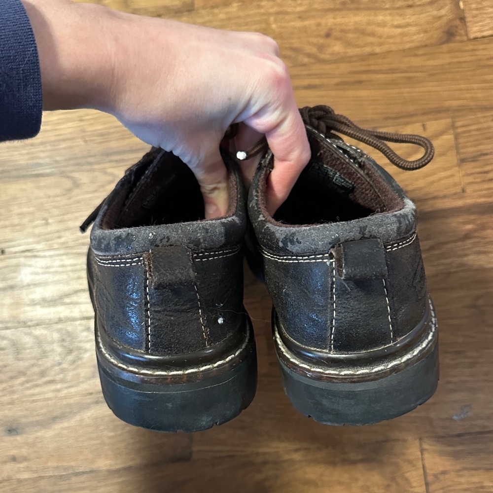 Vintage Skechers Y2K 90’s Brown Leather Chunky Oxfords - Size 6 - Picture 4 of 5